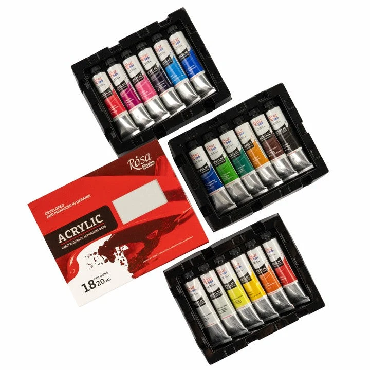 ROSA STUDIO Acrylfarben-Set | 18x20 ml