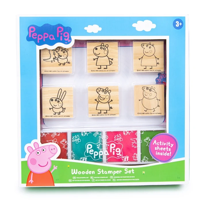 Комплект дървени печати PEPPA PIG