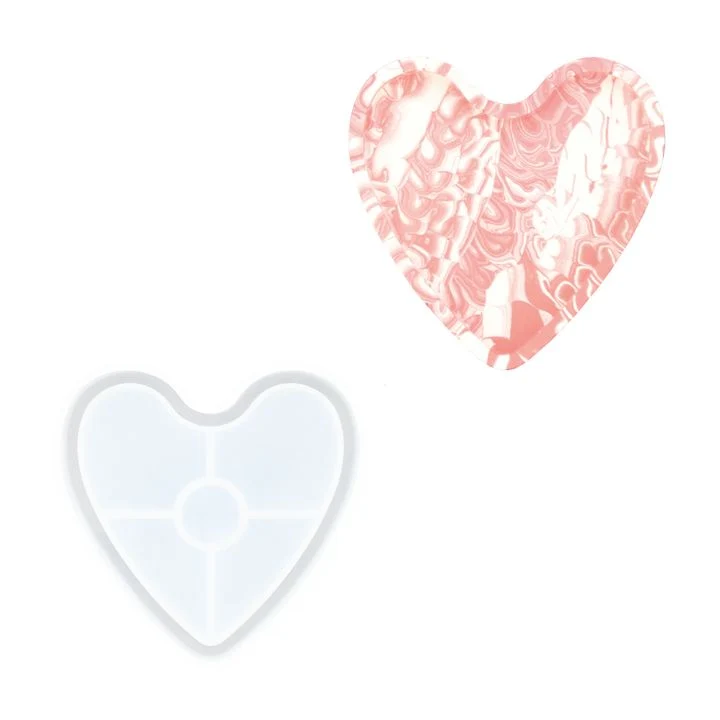 Силиконов калъп за леене 11.5x10x1.6cm - Heart Tray
