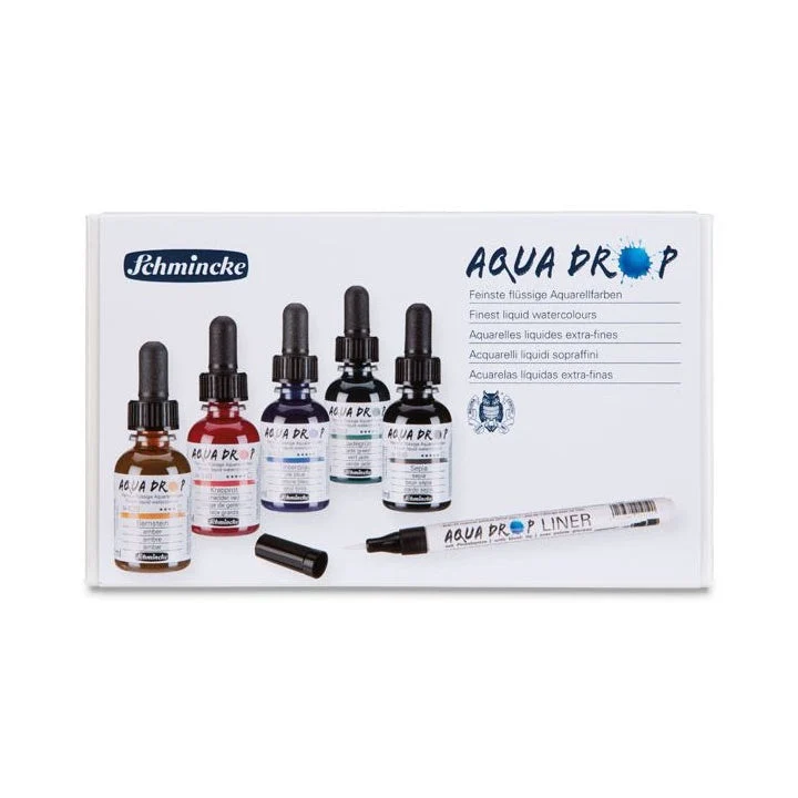 Акварелни бои Schmincke AQUA DROP - комплект 5 x 30 ml + лайнер