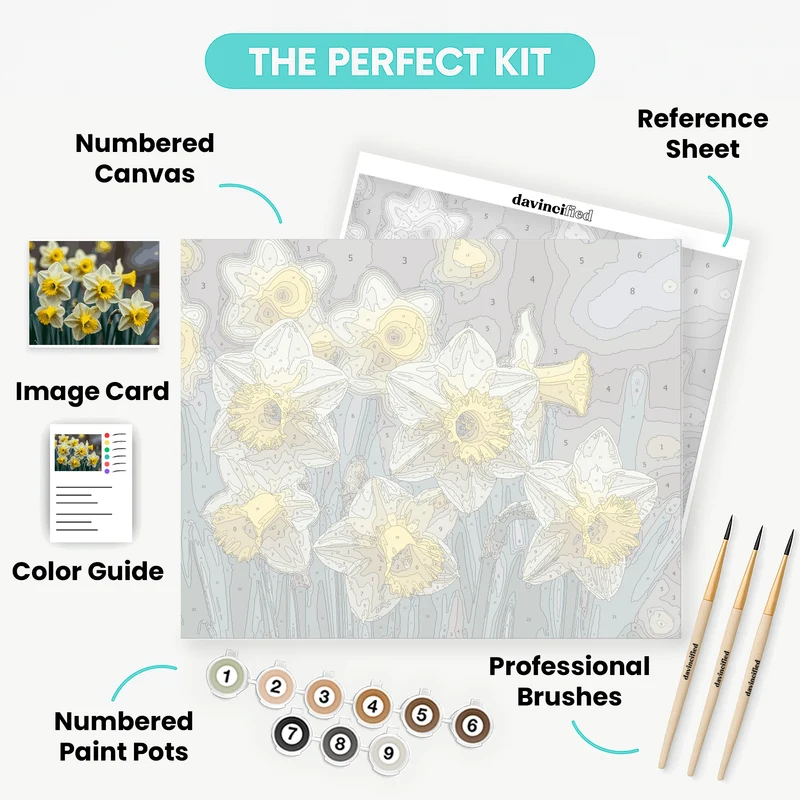 Bright Spring Daffodils - Paint by Numbers Kit