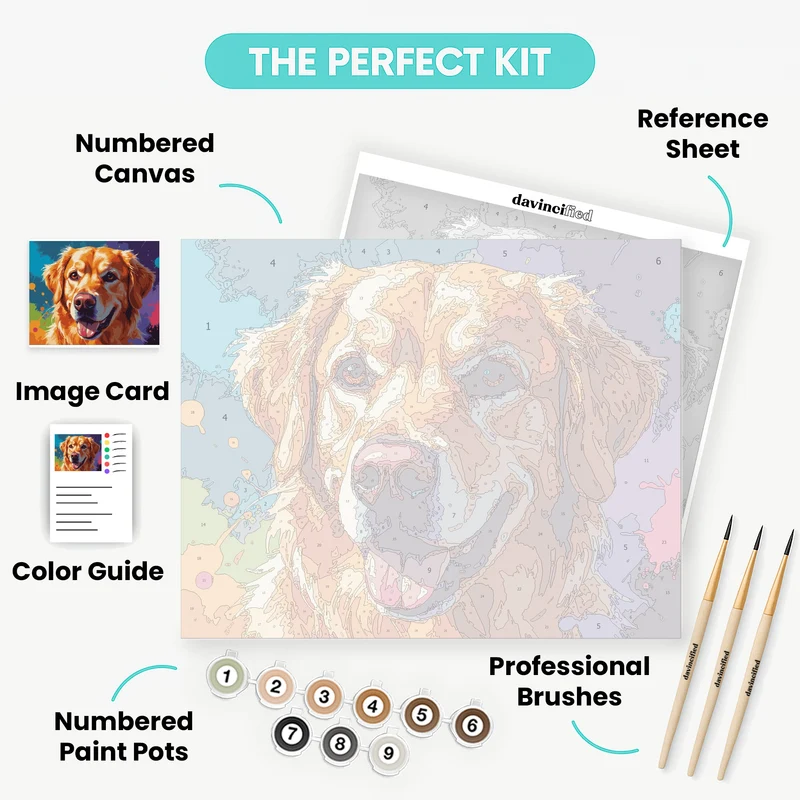 Golden Retriever - Paint by Numbers Kit