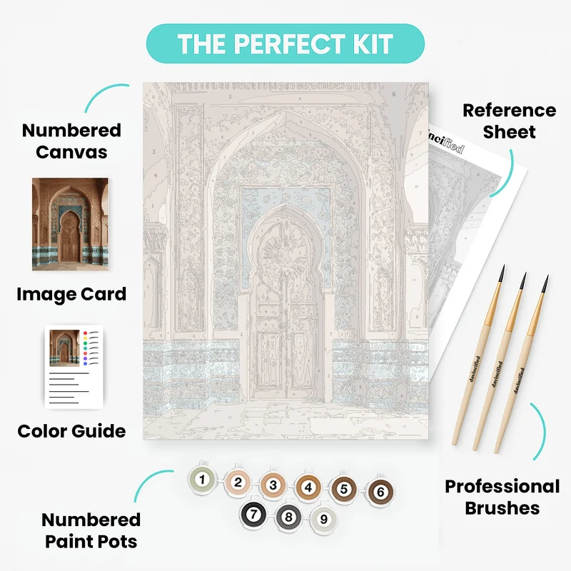 Moroccan Palace Doorway - Paint by Numbers Kit