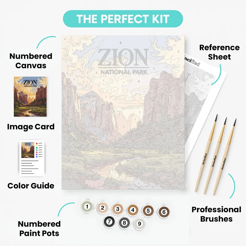 Zion Canyon Wilderness - Paint by Numbers Kit