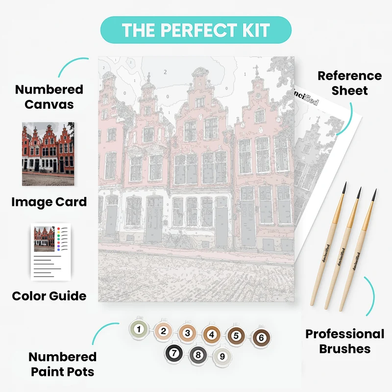 Dutch Canal Houses - Paint by Numbers Kit