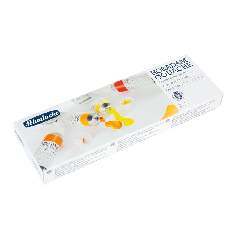 Χρώματα γκουάς Schmincke HORADAM σε μεταλλική κασετίνα, 12 x 5 ml