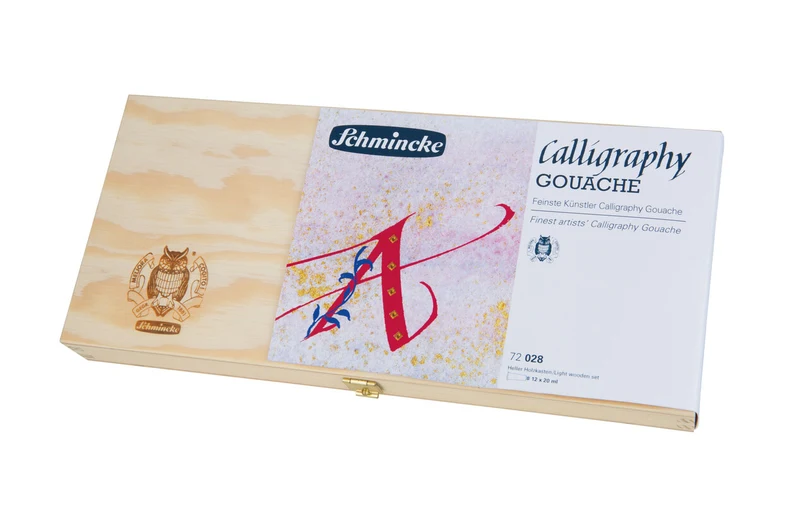 Leseni set gvaš barv Schmincke Calligraphy Gouache 12 x 20 ml