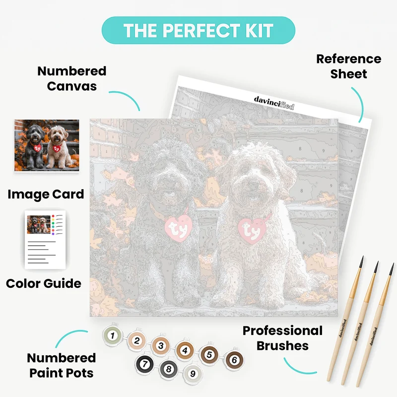 Adorable Autumn Doodles - Paint by Numbers Kit