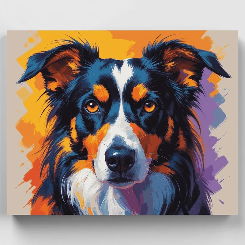 Border Collie Portrait - Paint by Numbers Kit