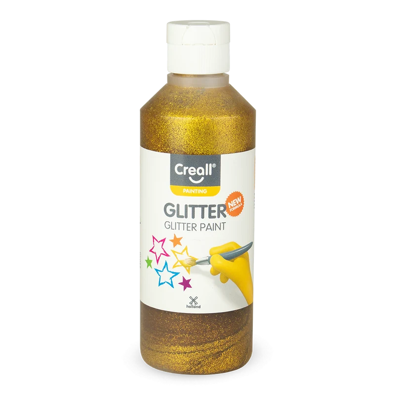 Pittura glitterata Creall Glitter 250 ml - oro