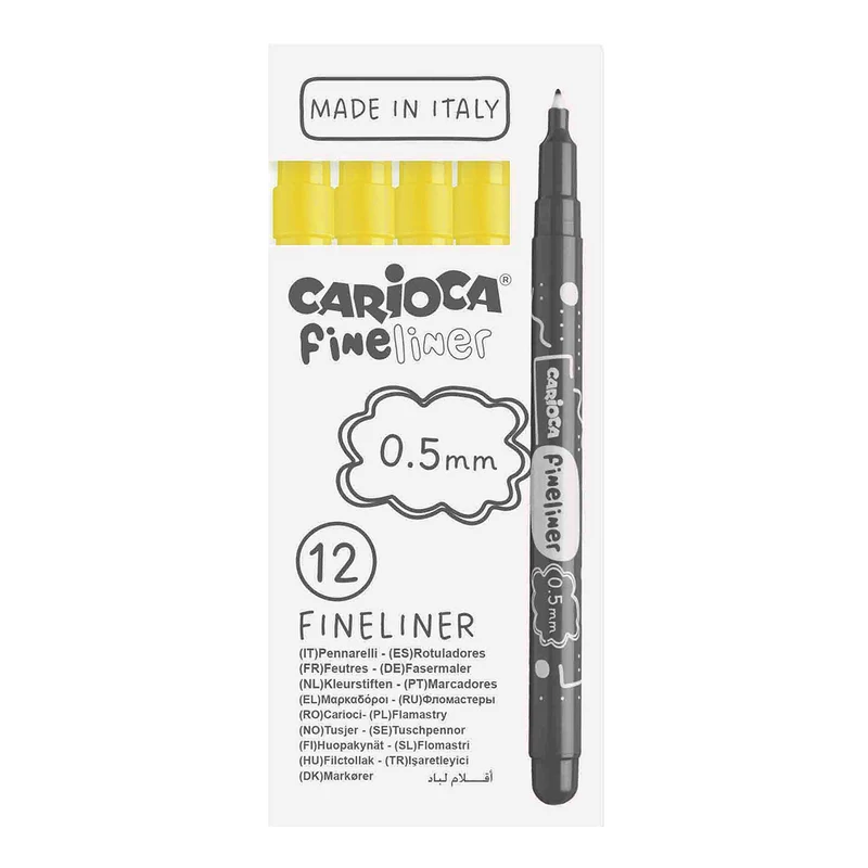 Carioca Fineliner, 0,5 mm, škatlica, 12 kosov
