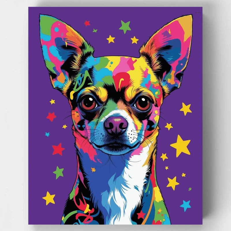 Colorful Chihuahua - Paint by Numbers Kit