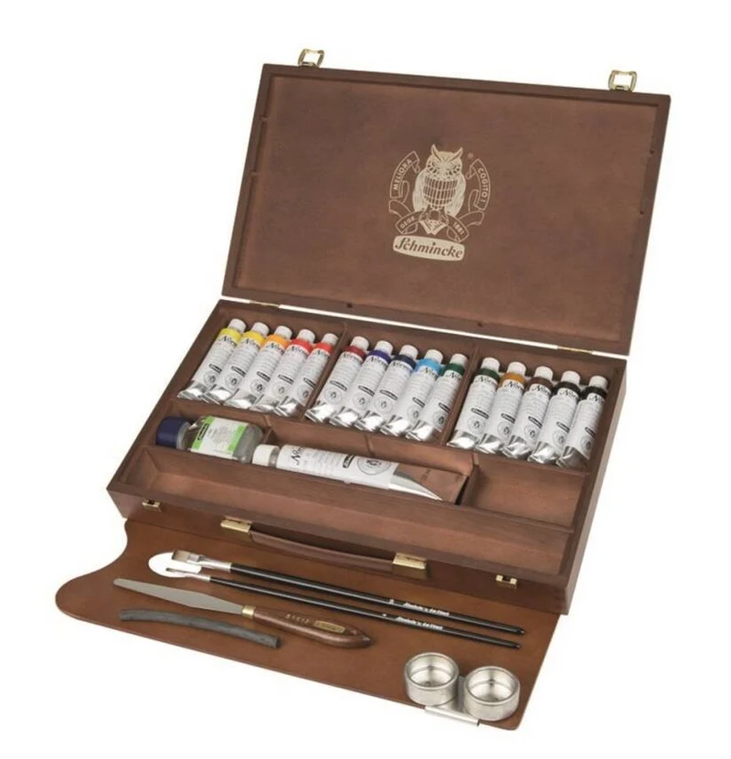 Schmincke NORMA Professional Holzkasten, 15 x 35 ml + 120 ml Weiß