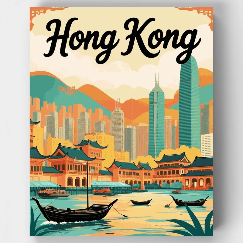 Hong Kong - Paint by Numbers Kit