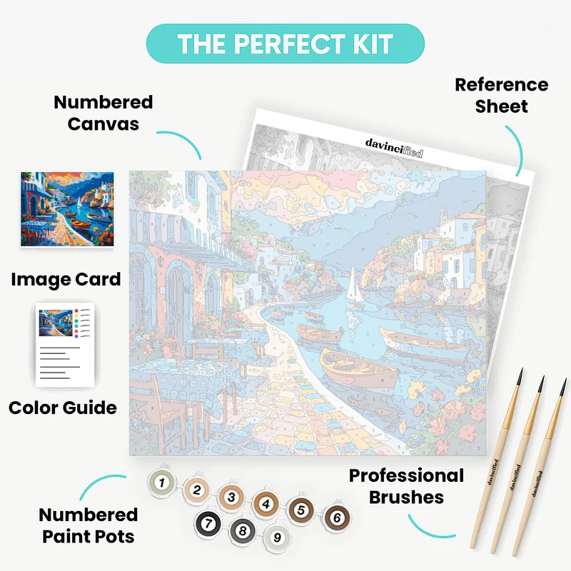 Sun-Kissed Village - Paint by Numbers Kit