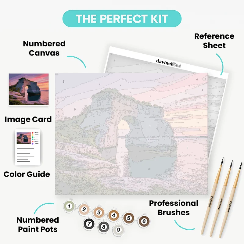 Arch Rock Sunset - Paint by Numbers Kit