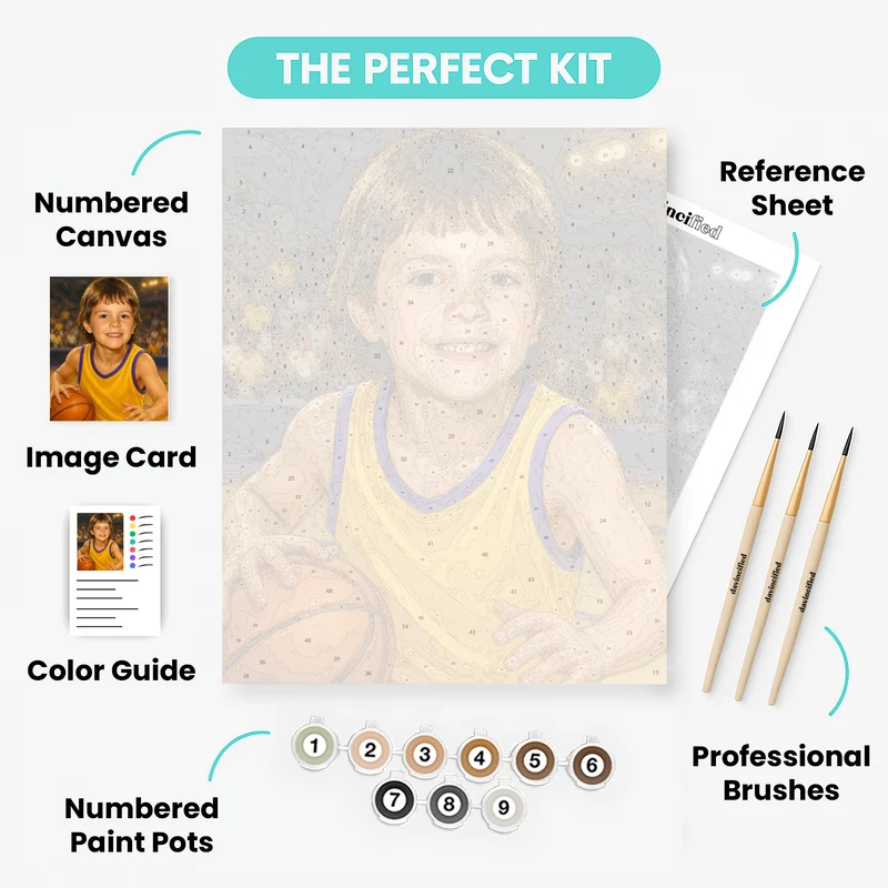 Basketball Player - Custom Paint by Numbers Kit