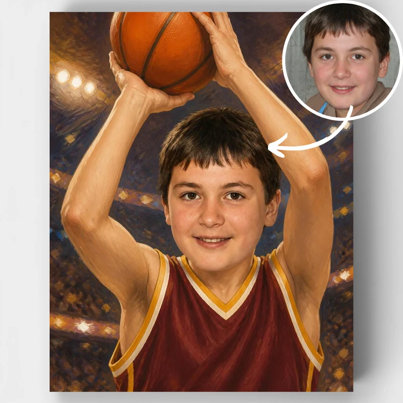 Basketball Champion - Custom Paint by Numbers Kit
