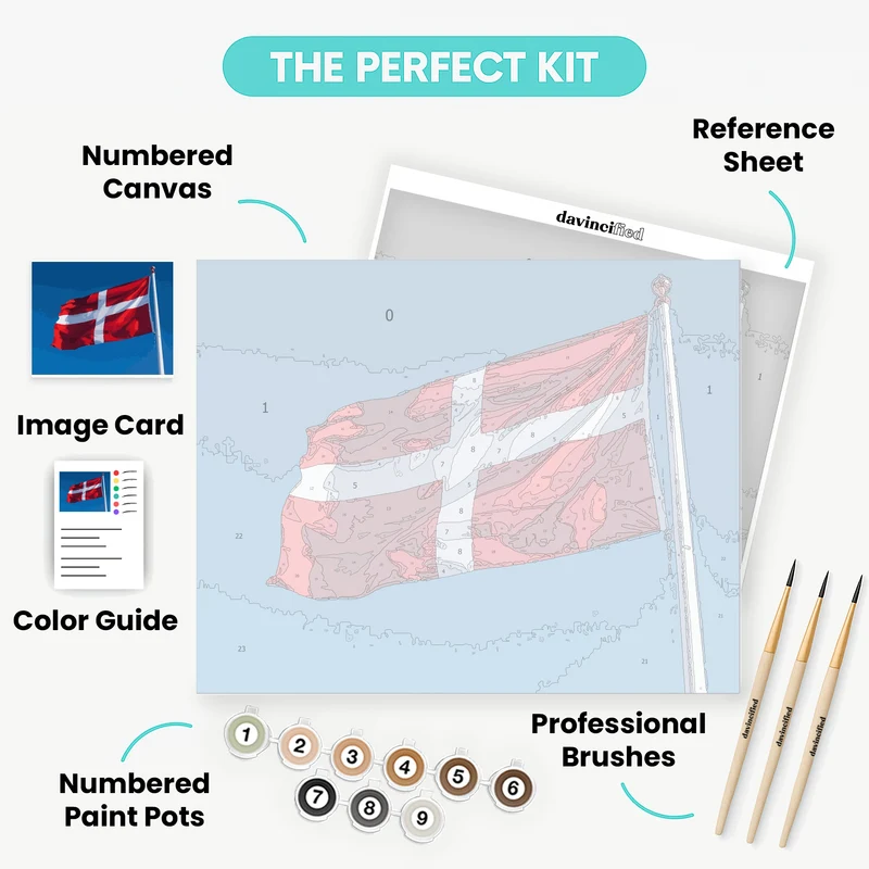 Danish Flag - Paint by Numbers Kit