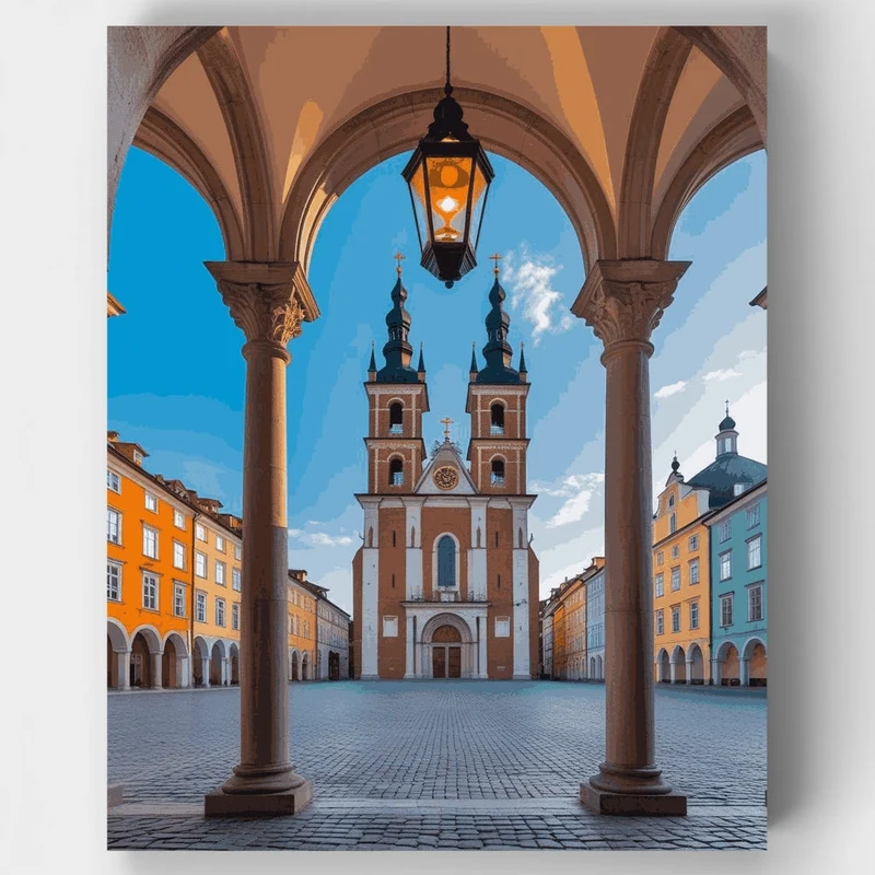 European Cathedral Square - Paint by Numbers Kit