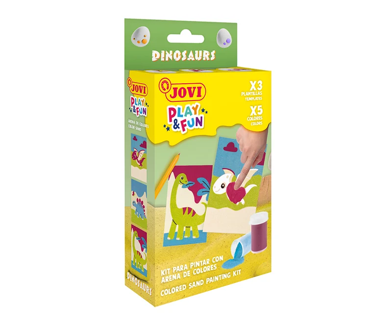 JOVI Play&Fun mini set creativo di pittura con la sabbia – 9 pezzi