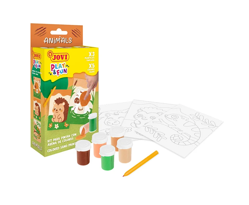 JOVI Play&Fun Mini-Kreativset Sandmalen – 9-teilig