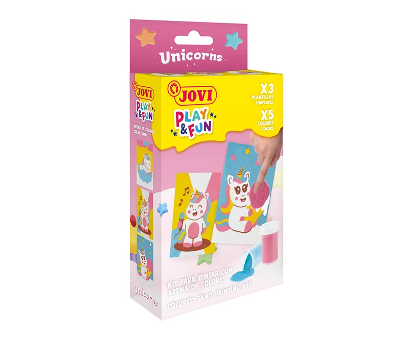 JOVI Play&Fun mini ustvarjalni set za slikanje s peskom – 9 delov