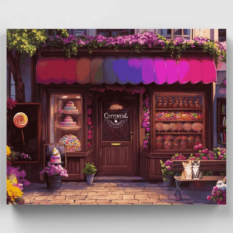 "Cottontail Candy Company" Paint by Numbers Kit
