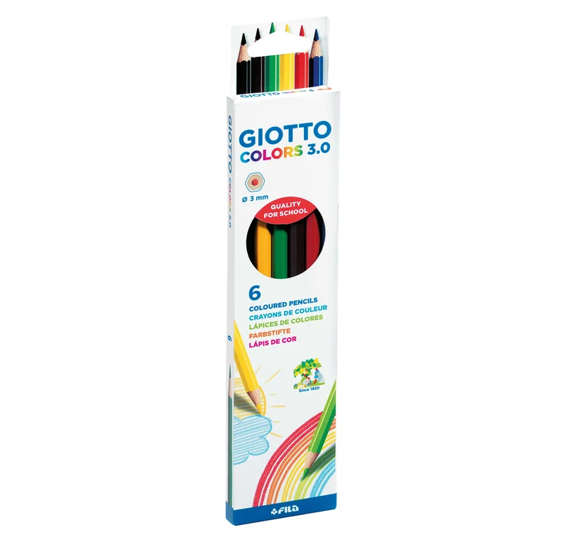 GIOTTO Colors 3.0 šesterokutne drvene bojice – 6 kom