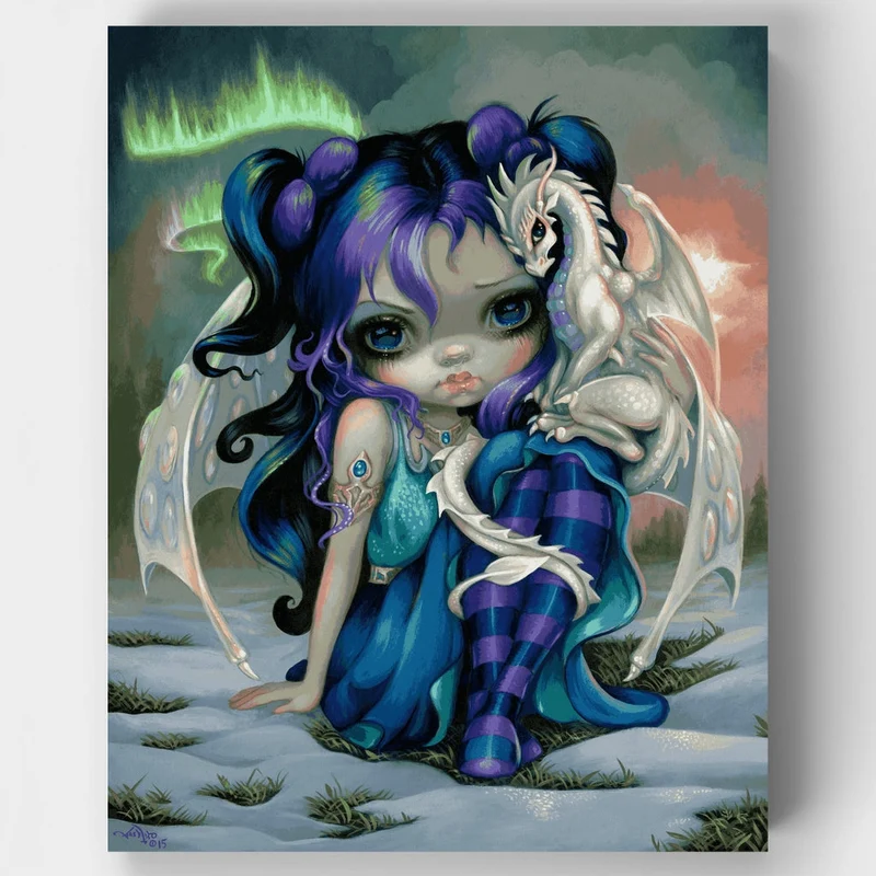 Frost Dragonling - Paint by Numbers Kit