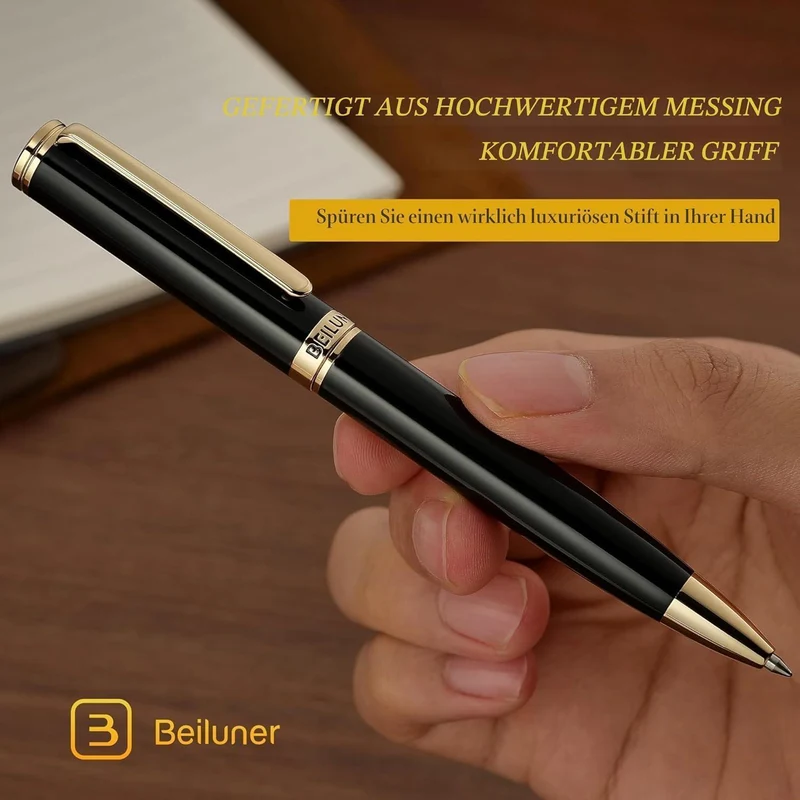 24K Gold Gel-Pen mit Klavierlack – Luxus Schreibstift