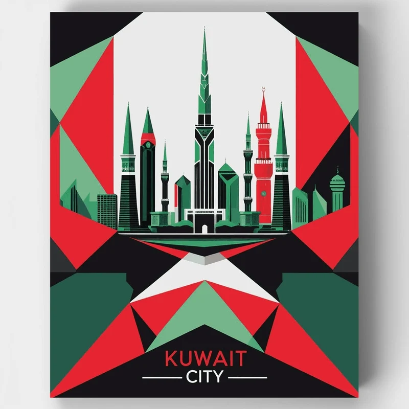 Kuwait City - Paint by Numbers Kit