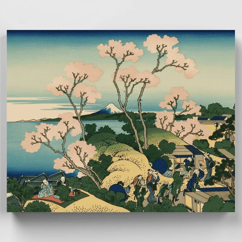 Fuji from Gotenyama at Shinagawa on the Tōkaidō - Paint by Numbers Kit