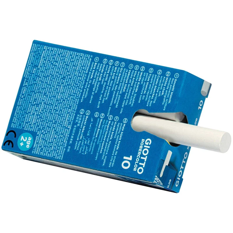 Бели безпрахови тебешири GIOTTO Robercolor 10 бр.