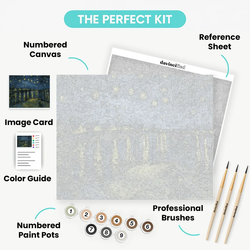 Starry Night Over the Rhône - Paint by Numbers Kit