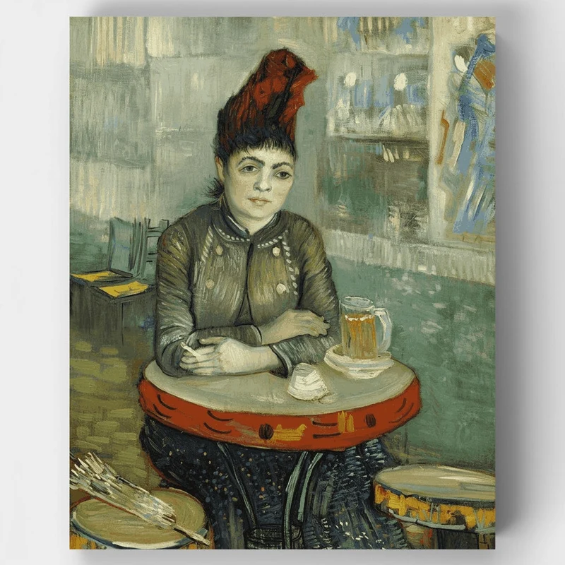 Agostina Segatori Sitting in the Café du Tambourin - Paint by Numbers Kit