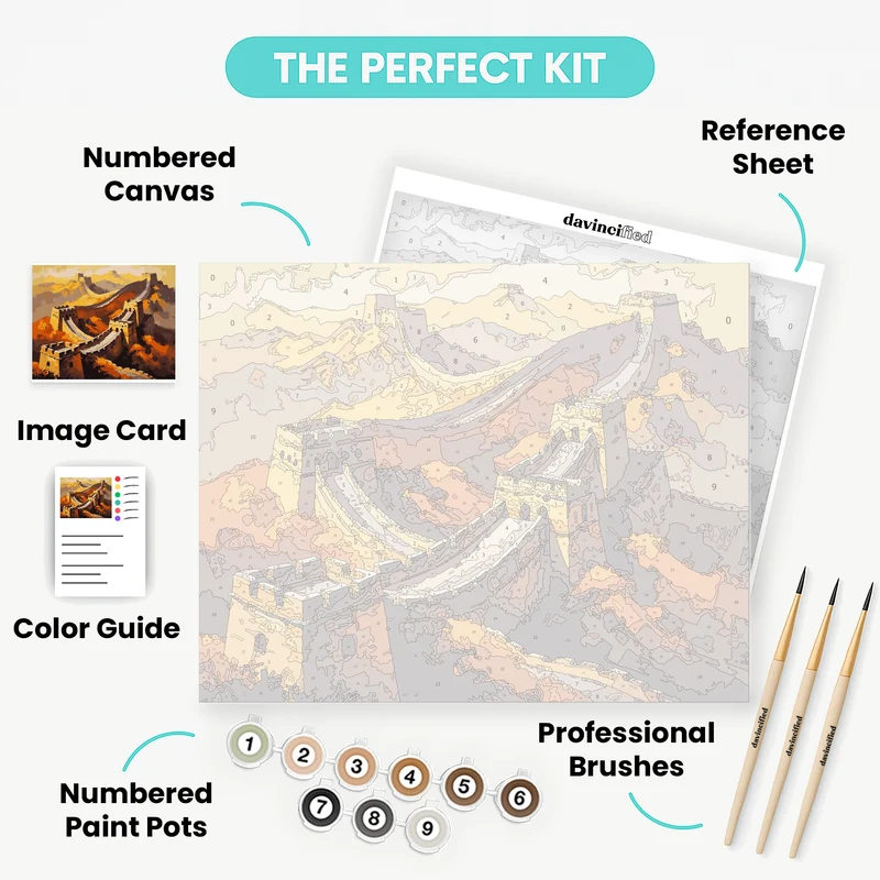 Great Wall Autumn Splendor - Paint by Numbers Kit