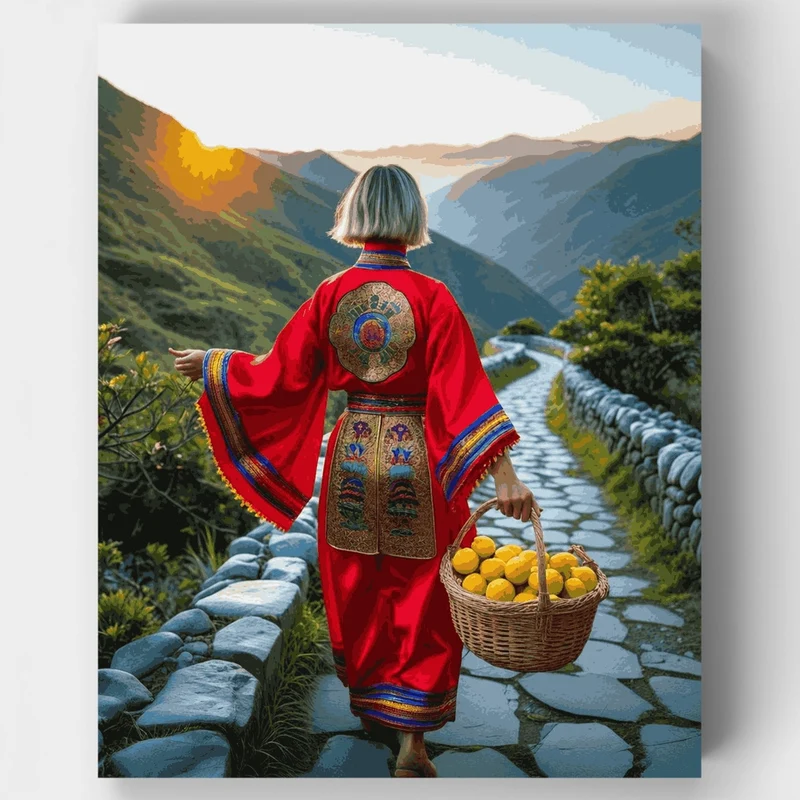 Mountain Path Harvest - Paint by Numbers Kit