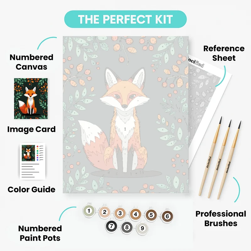 Woodland Fox - Paint by Numbers Kit