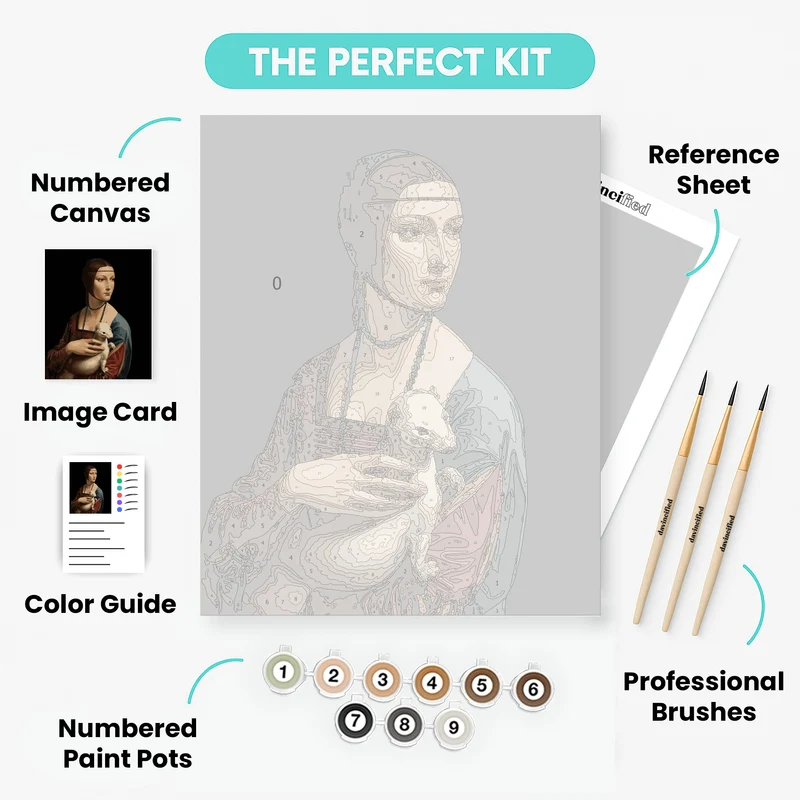 Lady with an Ermine - Paint by Numbers Kit