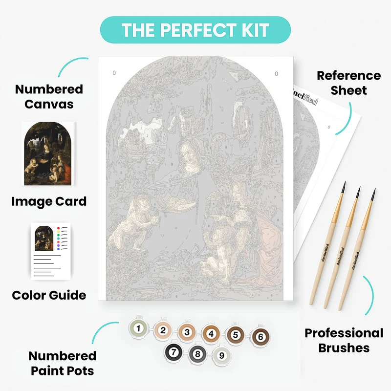 Virgin Of The Rocks - Paint by Numbers Kit