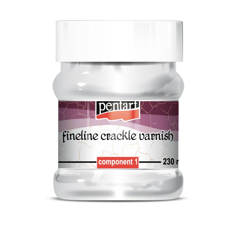 Двукомпонентен напукващ лак с фини пукнатини Pentart Fineline - 230 ml