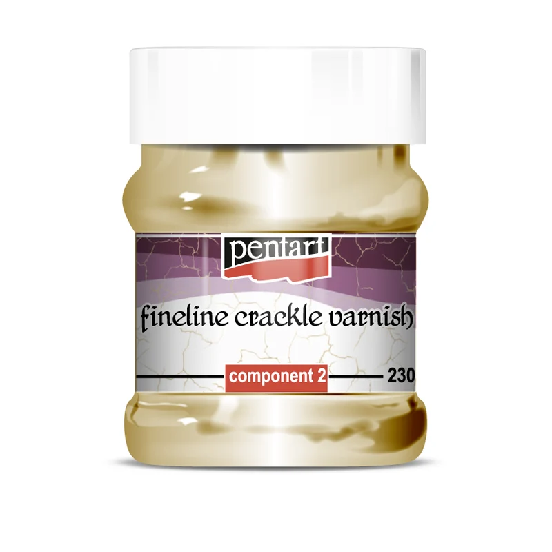Двукомпонентен напукващ лак с фини пукнатини Pentart Fineline - 230 ml