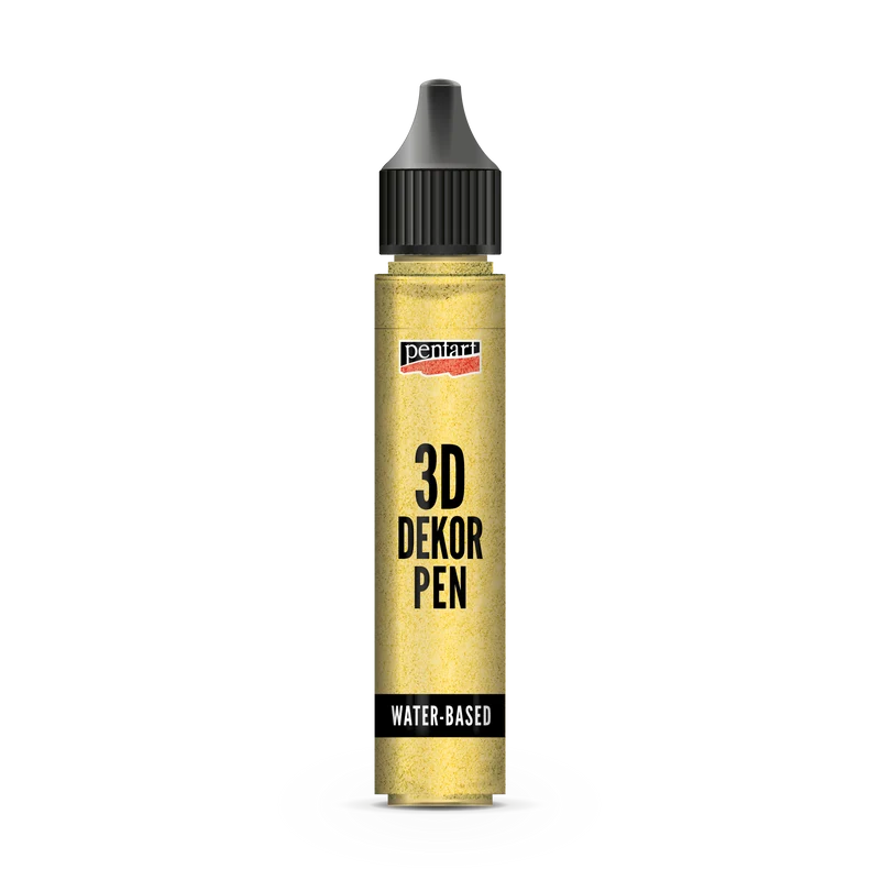 Bleščeče 3D pisalo Pentart 3D Decor Pen - zlata, 30 ml