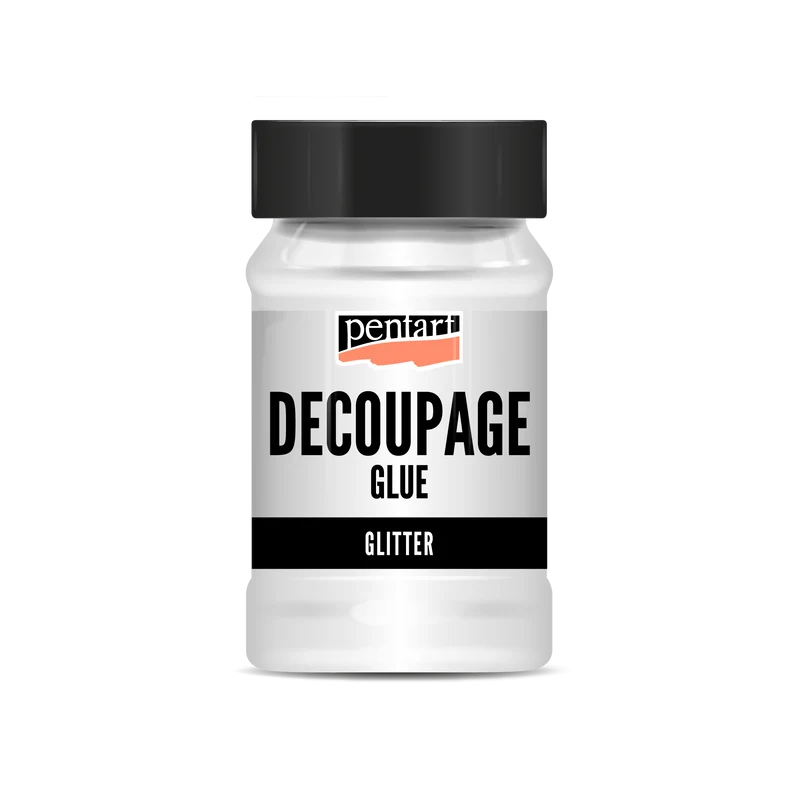 Decoupage lepilo in lak z bleščicami Pentart - 100 ml