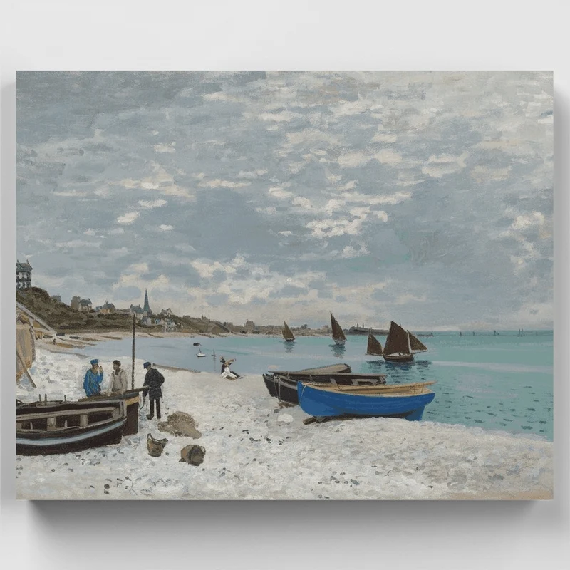 The Beach at Sainte‑Adresse - Paint by Numbers Kit