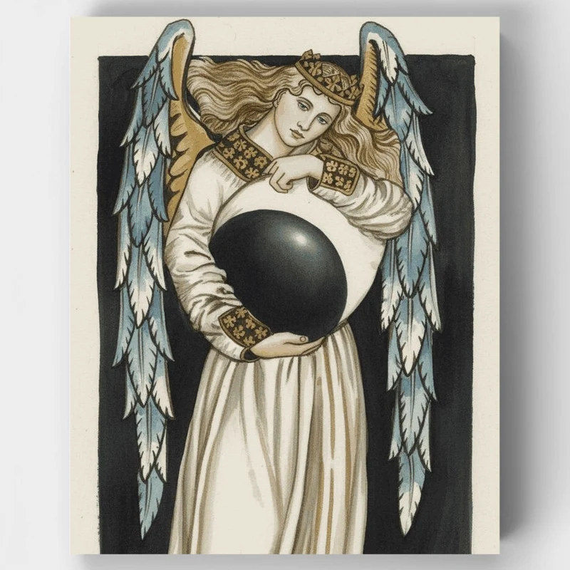 Night Angel Holding A Waning - Paint by Numbers Kit