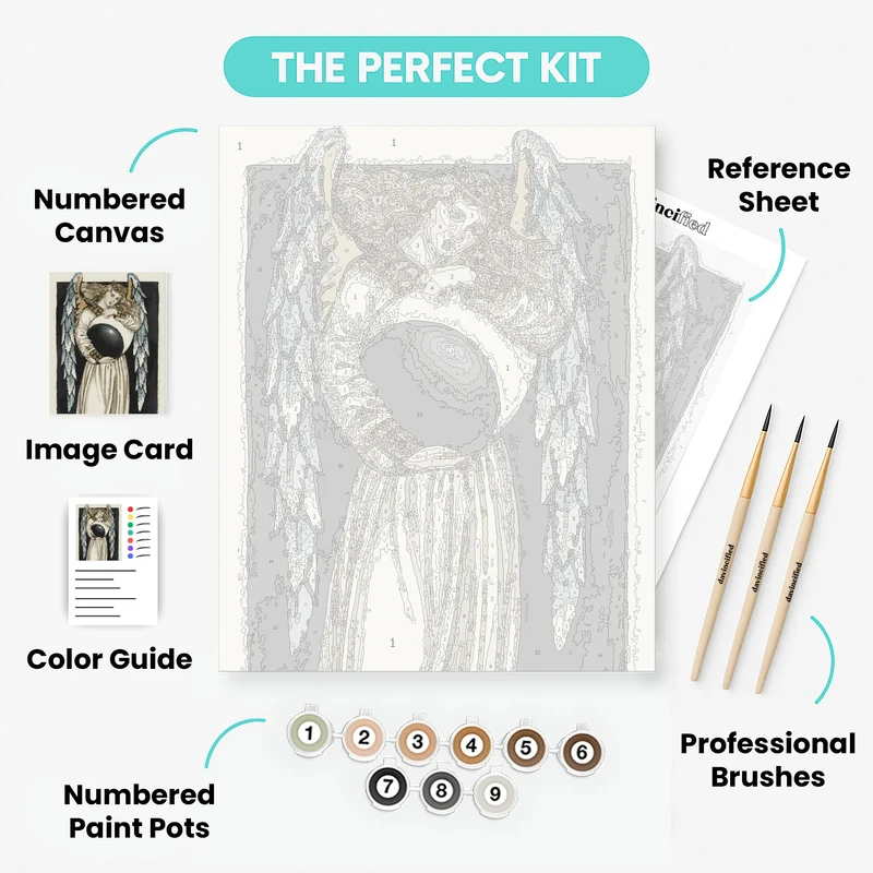 Night Angel Holding A Waning - Paint by Numbers Kit