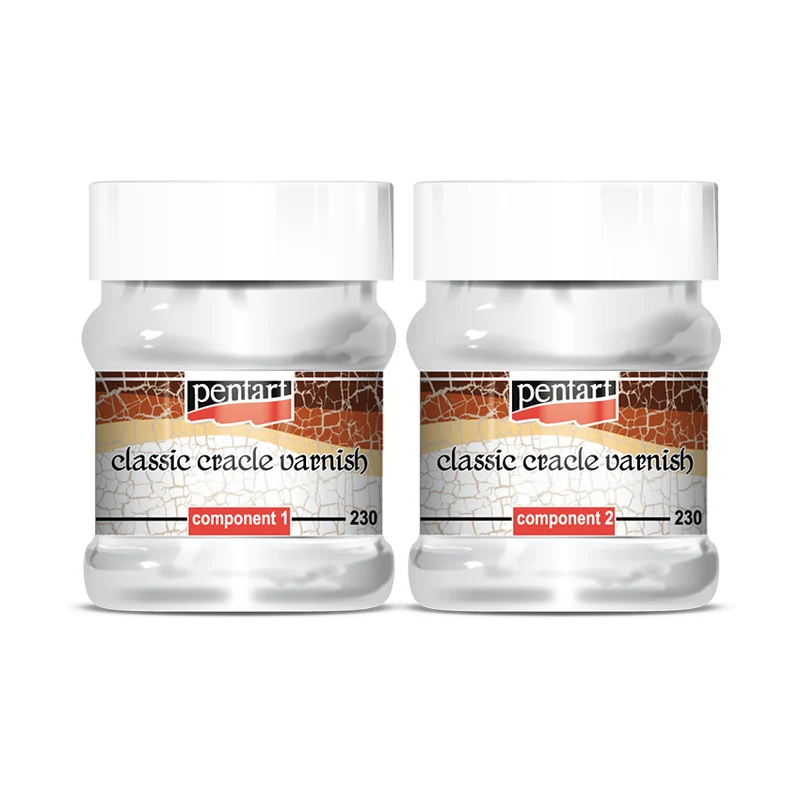 Кракелиращ лак Pentart класически, двукомпонентен, 230 ml комплект