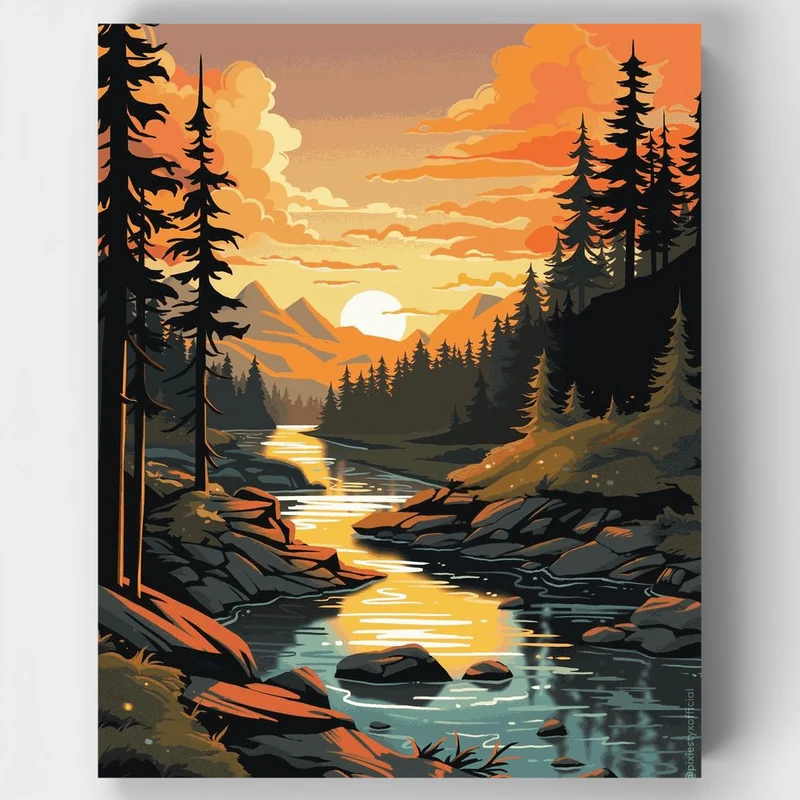 "The Journey of a Single Day" Paint by Numbers Kit